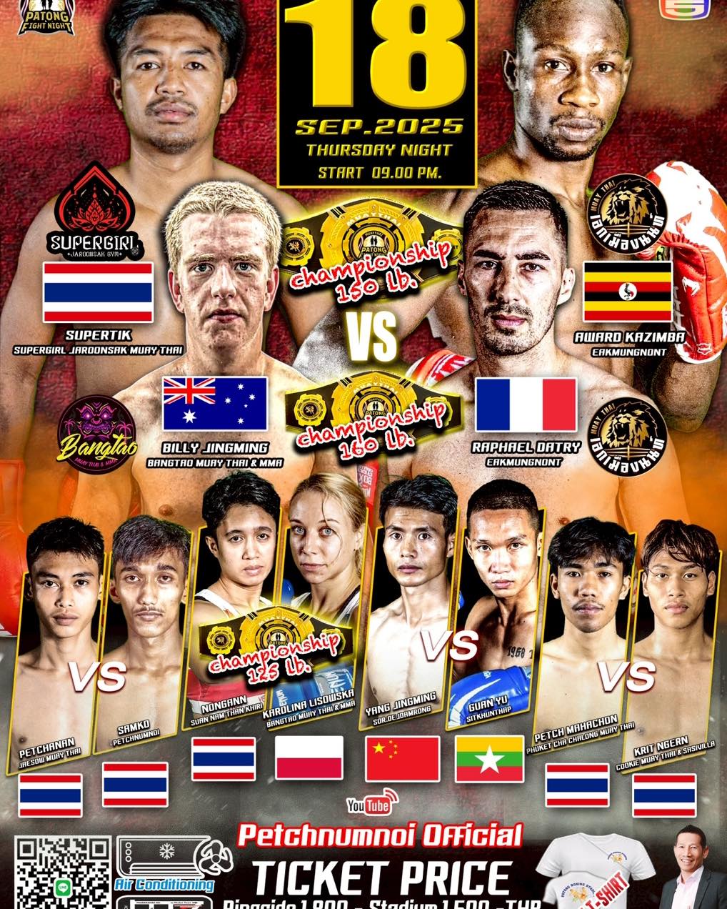 Patong Fight Night (18.09.2025) poster
