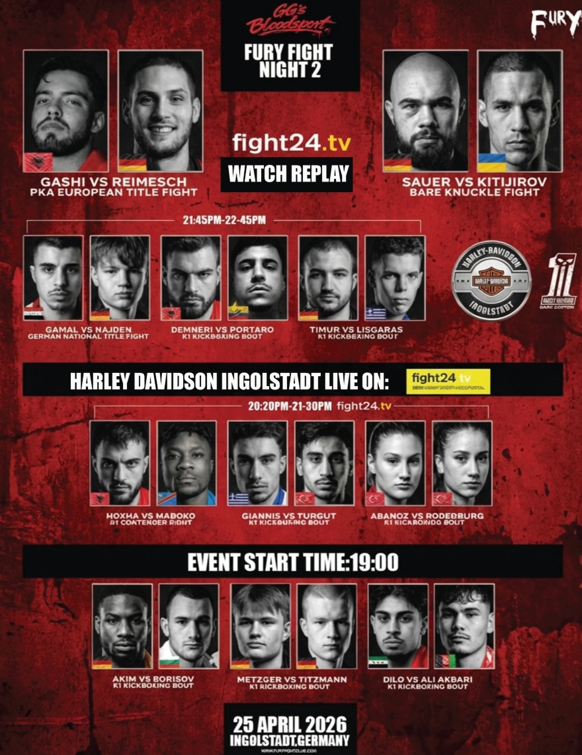 Fury Fight Night 2 poster