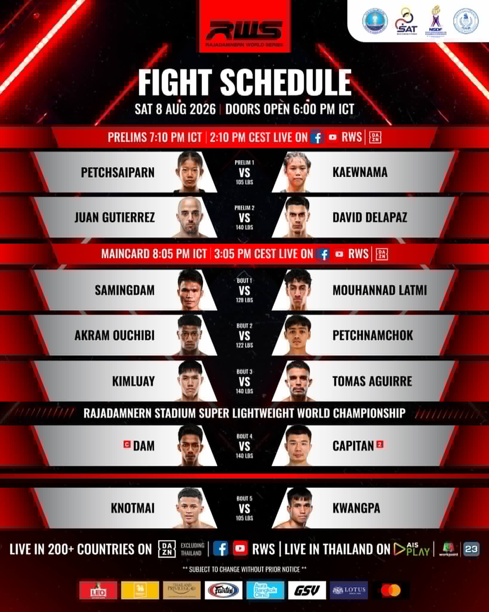 Rajadamnern World Series 206 poster