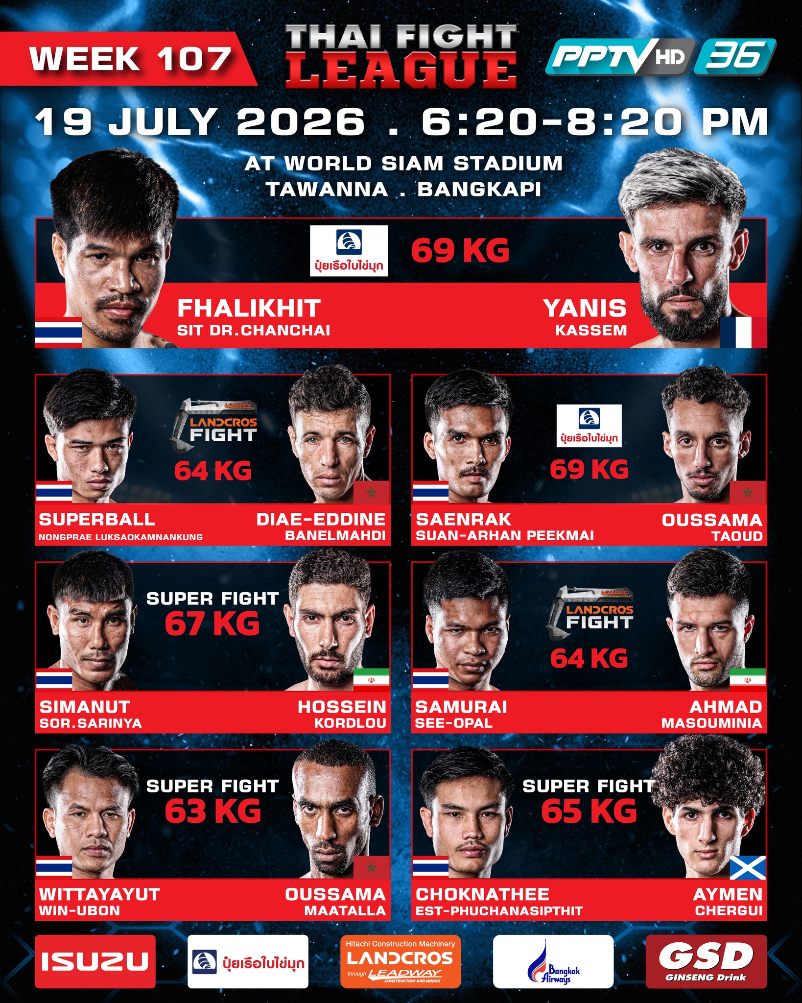 Thai Fight League (19.07.2026) poster