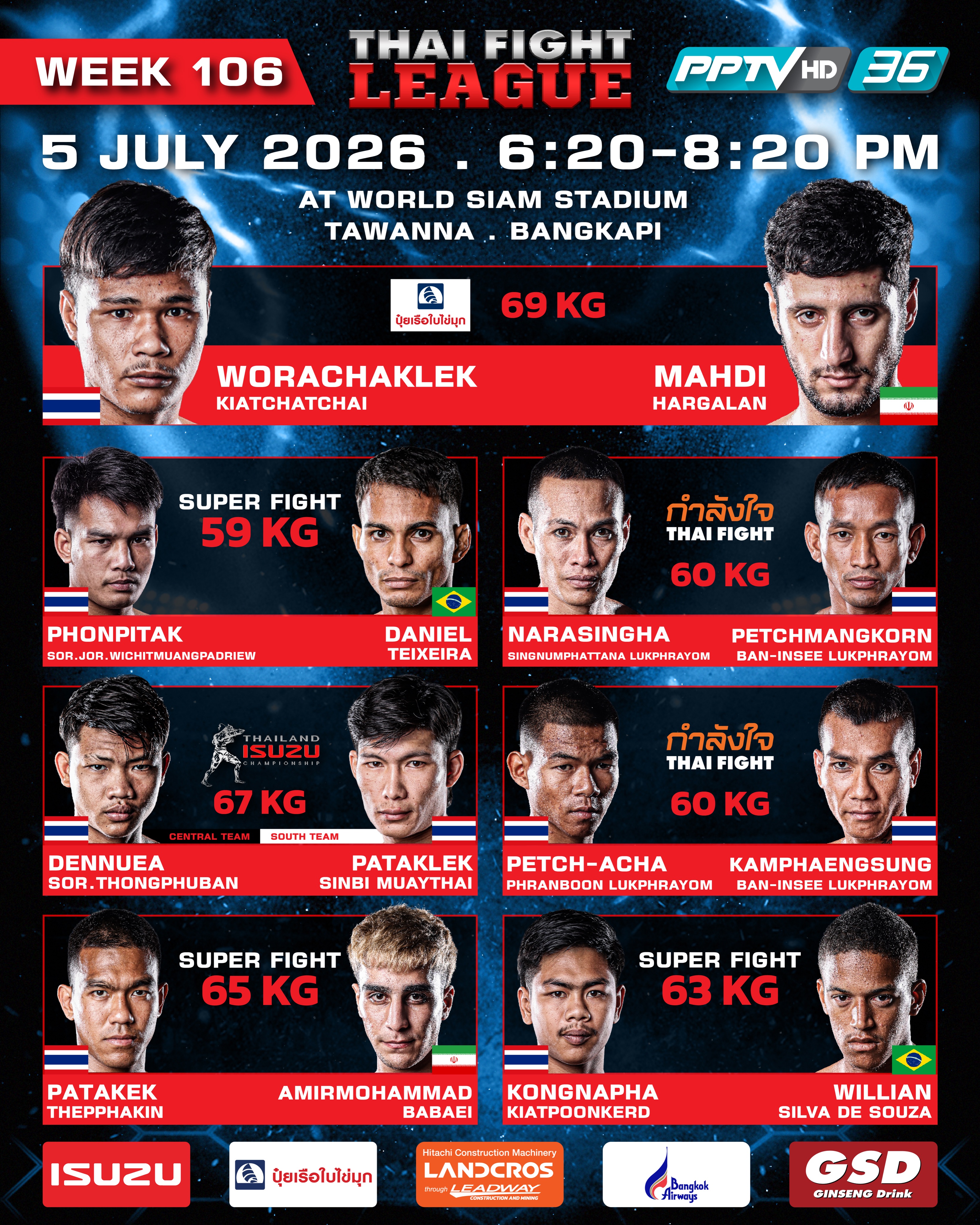 Thai Fight League (05.07.2026) poster
