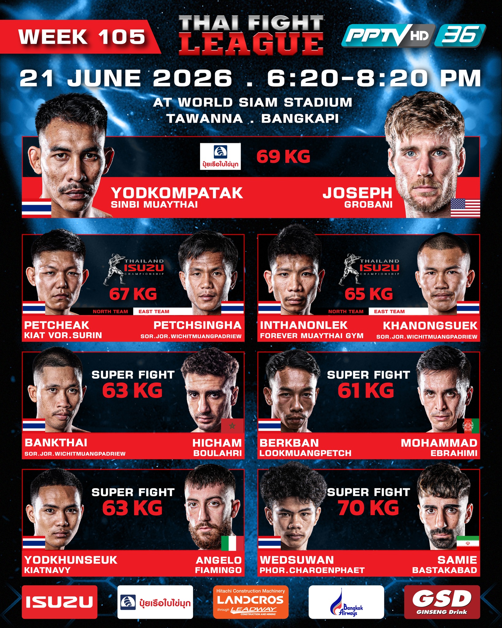 Thai Fight League (21.06.2026) poster