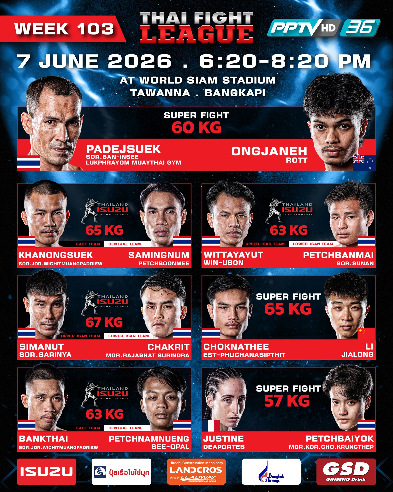 Thai Fight League (07.06.2026) poster