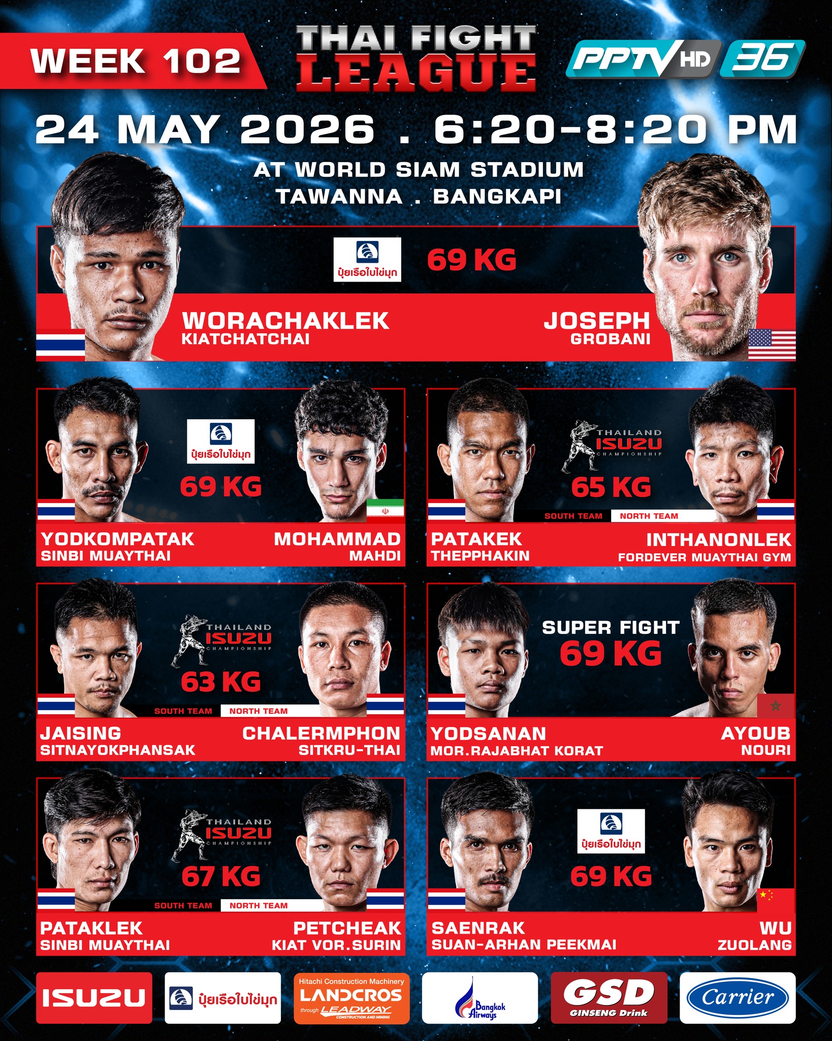 Thai Fight League (24.05.2026) poster