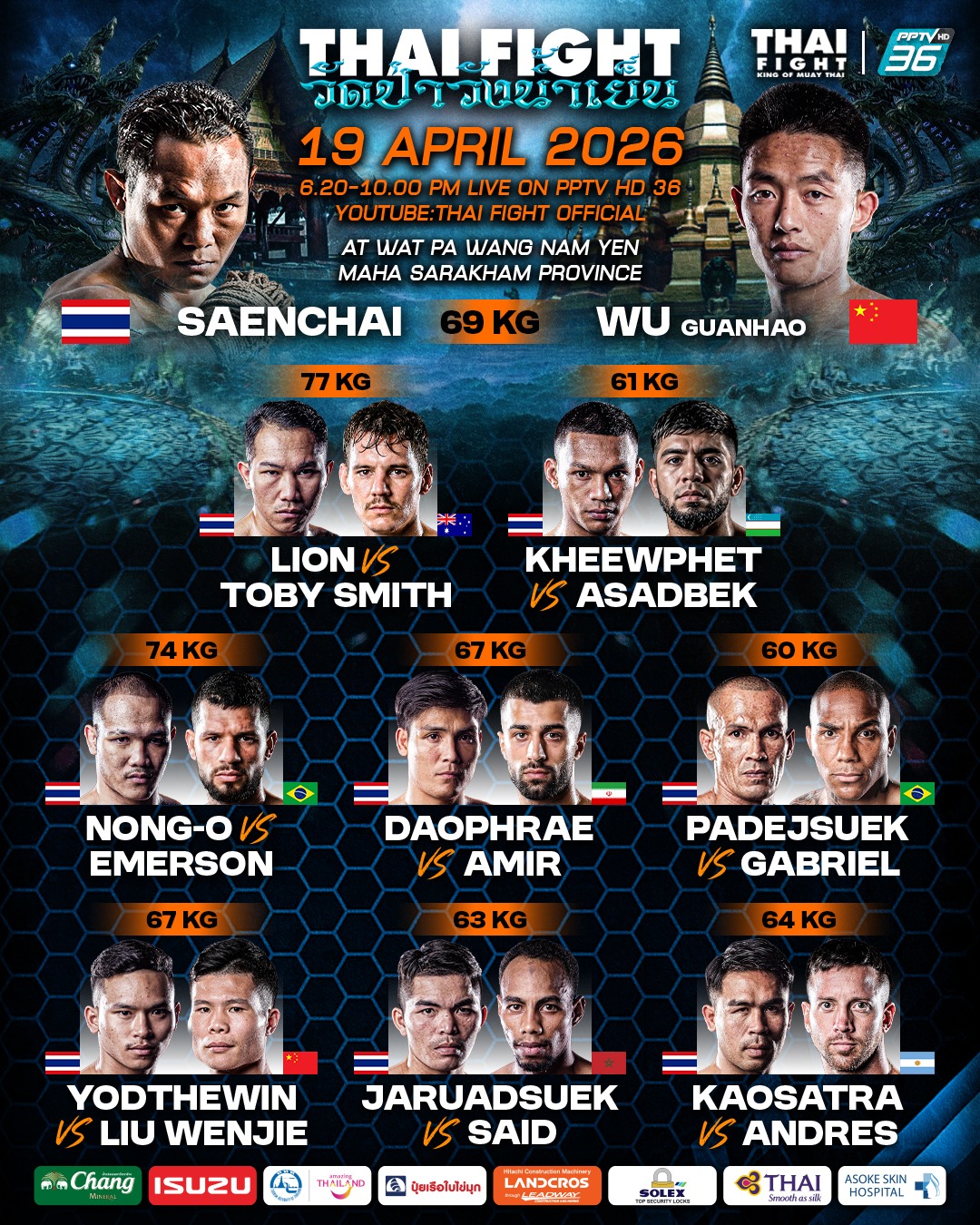 Thai Fight League (19.04.2026) poster