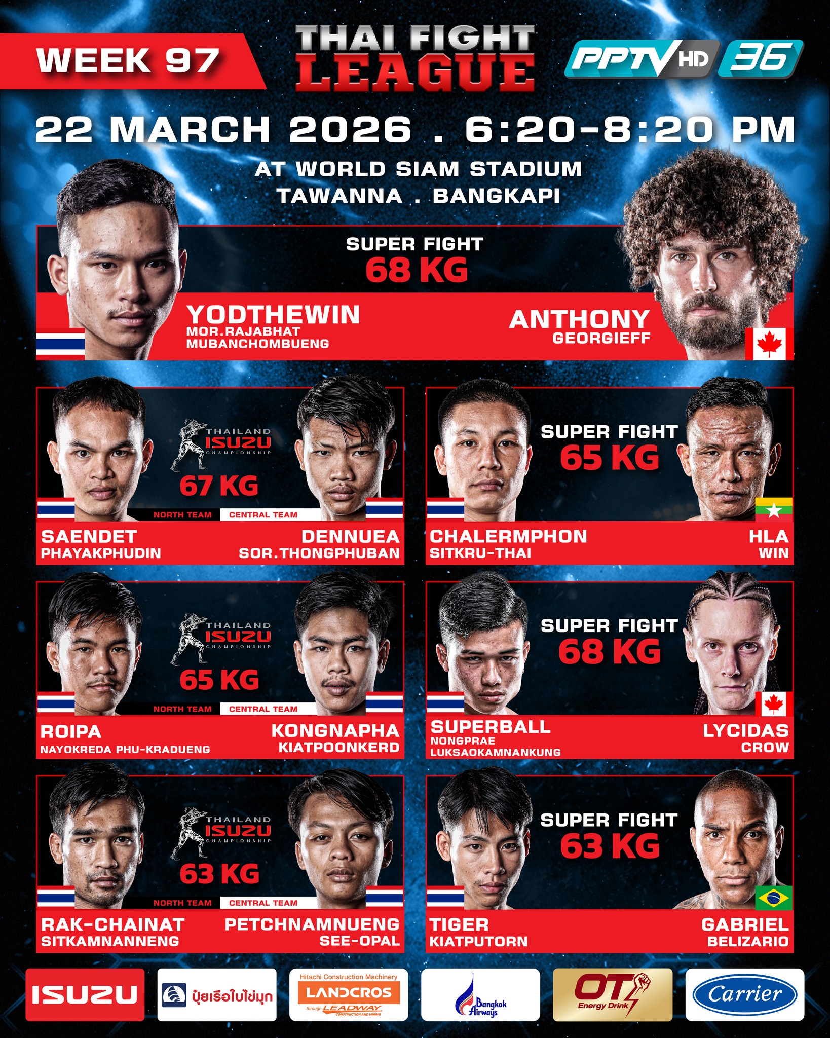 Thai Fight League (22.03.2026) poster