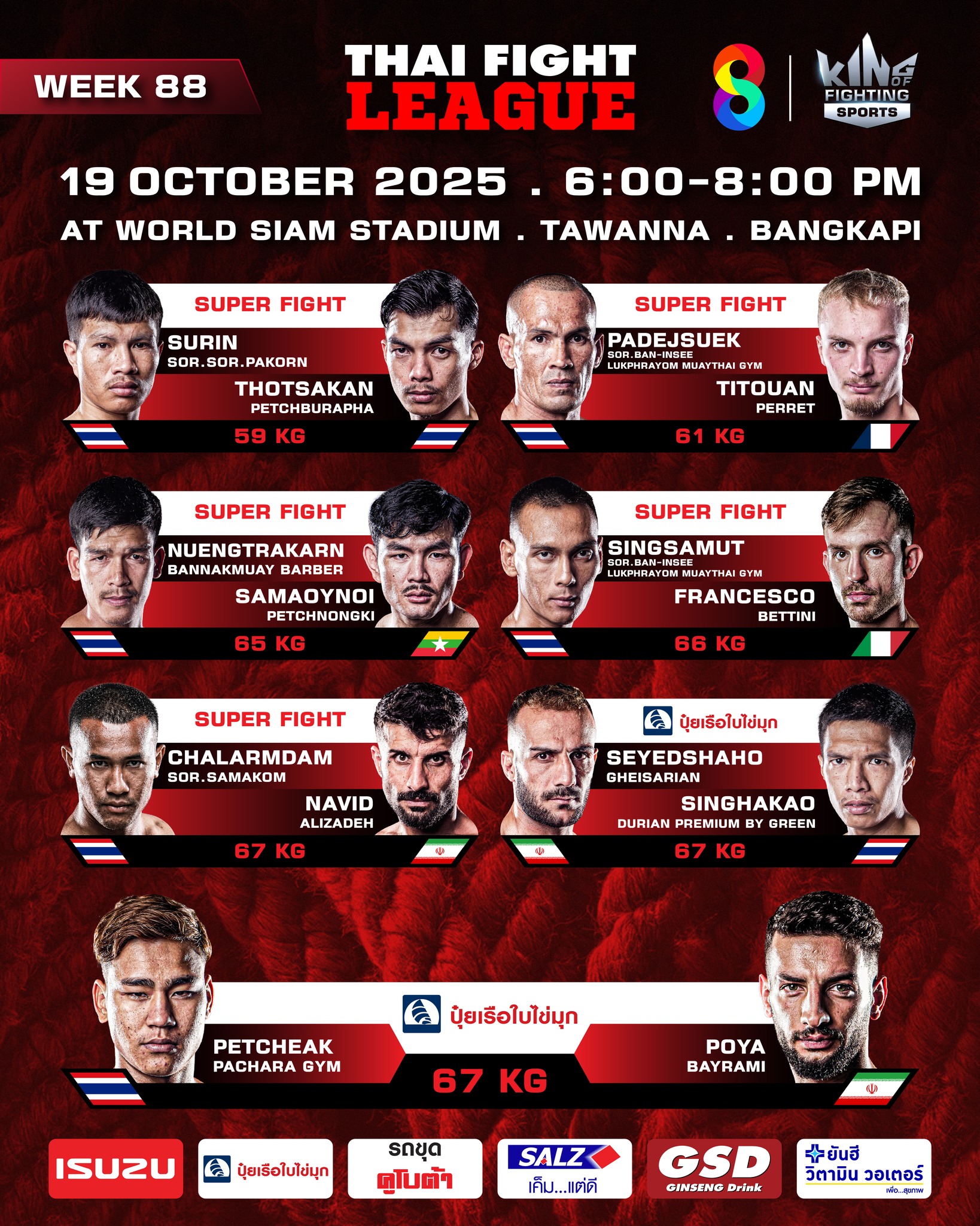 Thai Fight League (19.10.2025) poster