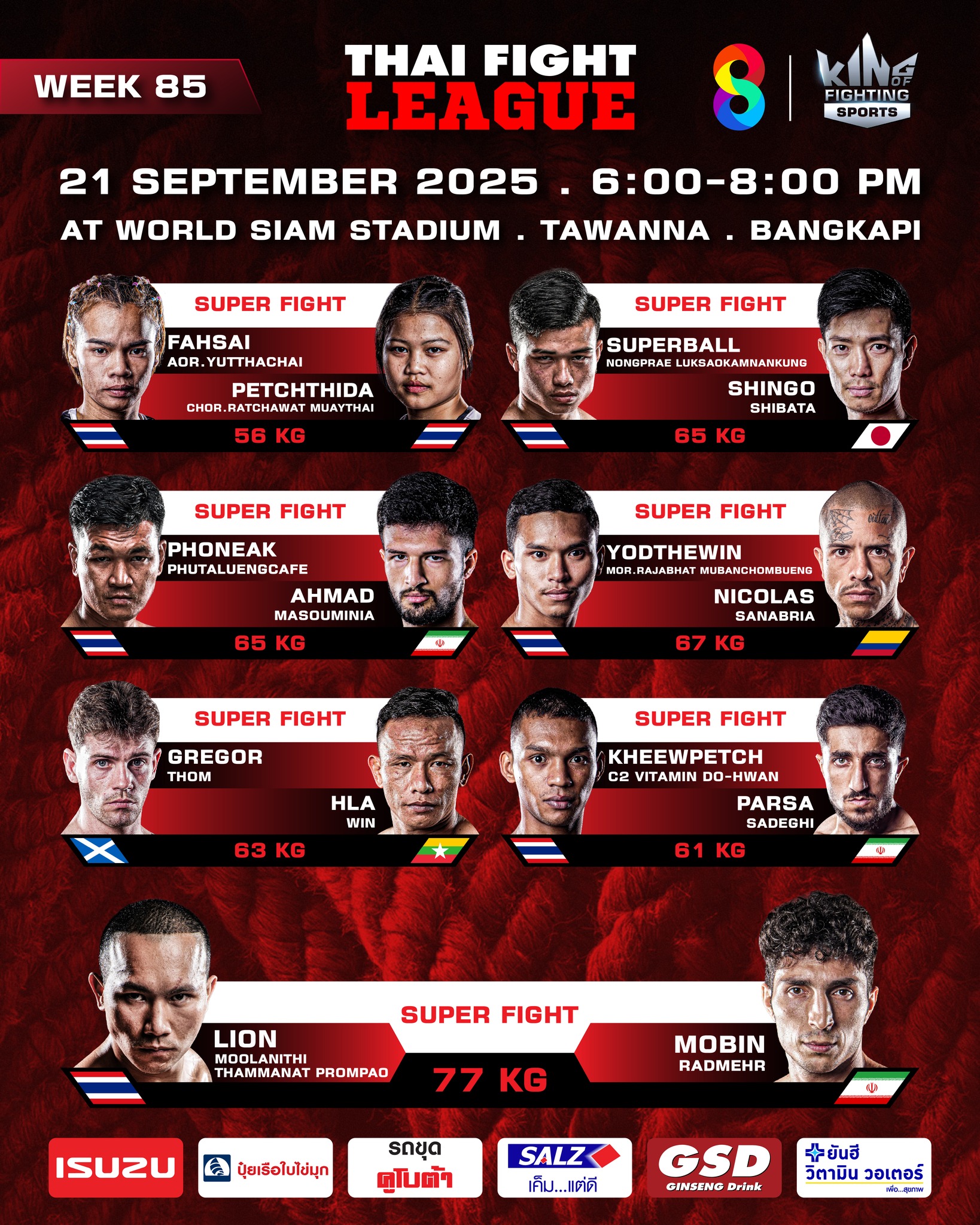Thai Fight League (21.09.2025) poster