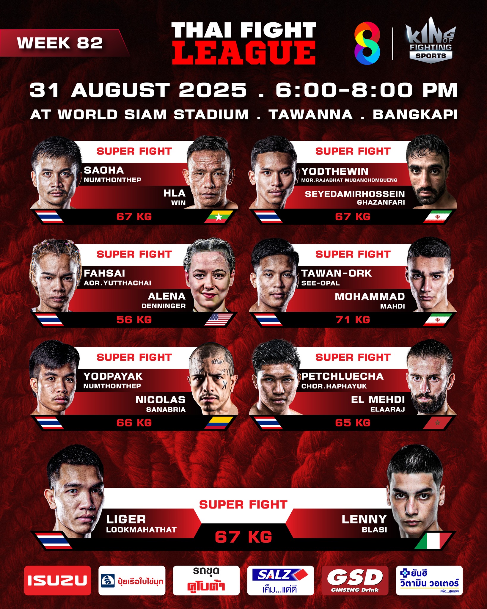 Thai Fight League (31.08.2025) poster