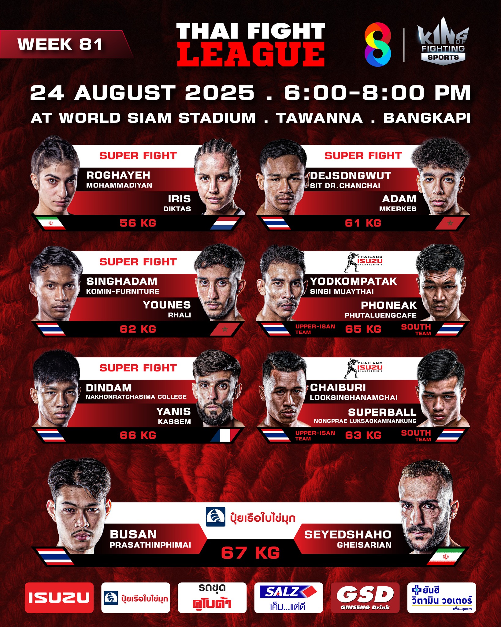 Thai Fight League (24.08.2025) poster