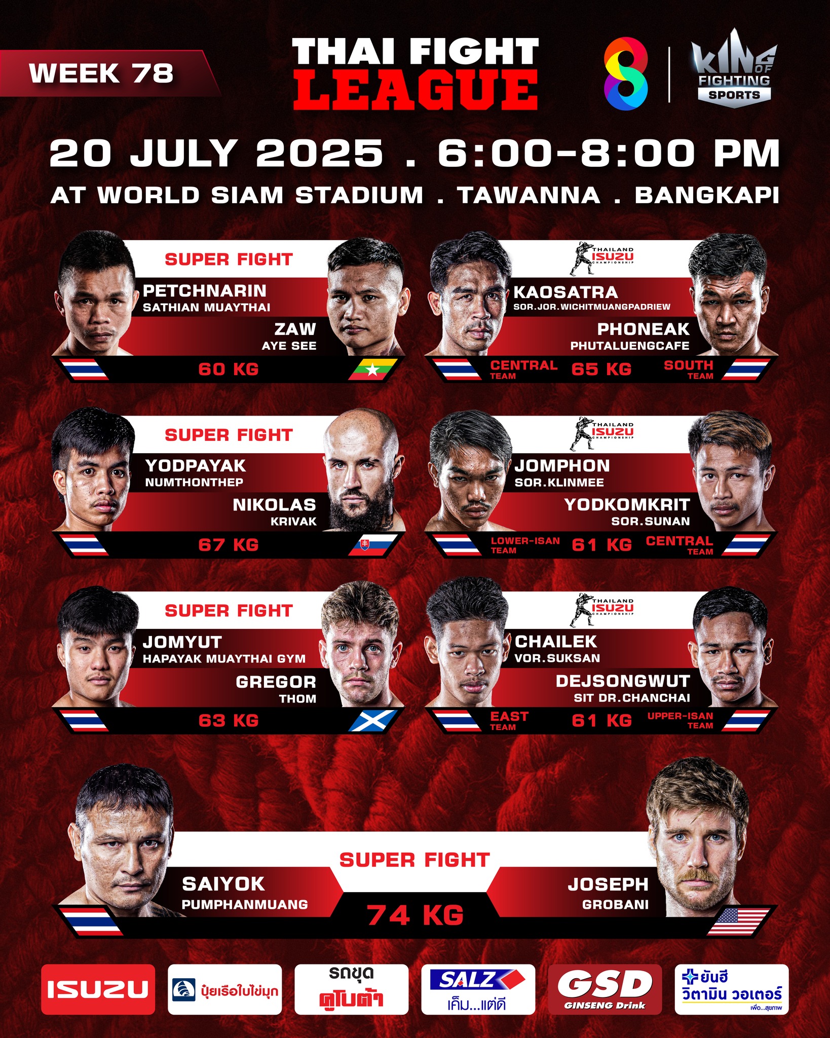 Thai Fight League (20.07.2025) poster