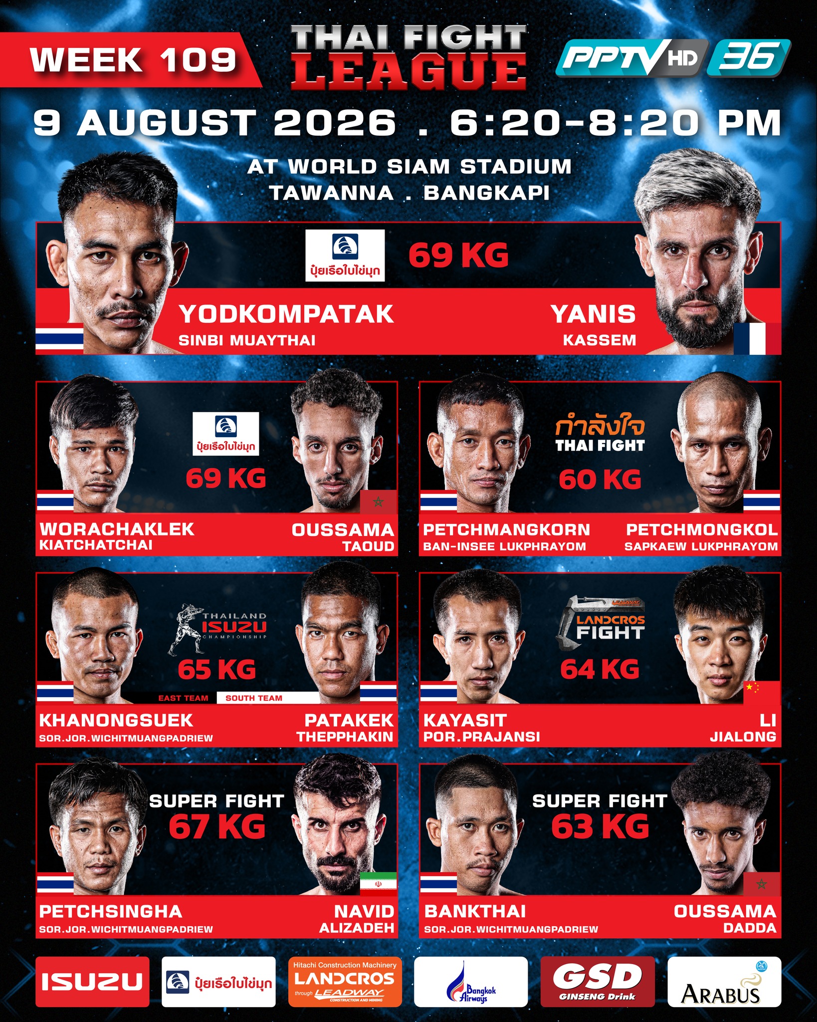 Thai Fight League 109 poster