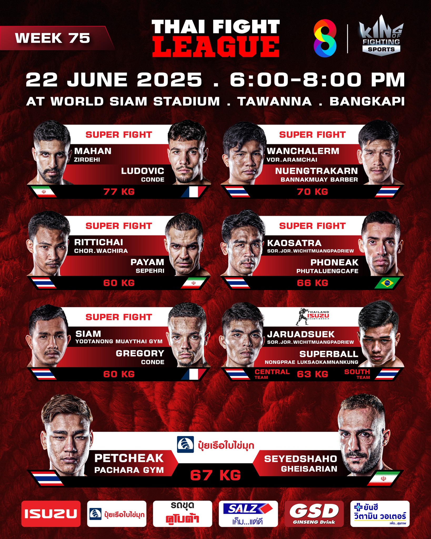 Thai Fight League 75 poster