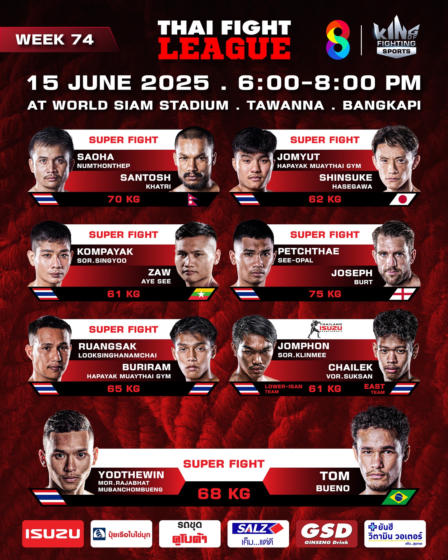 Thai Fight League 74 poster