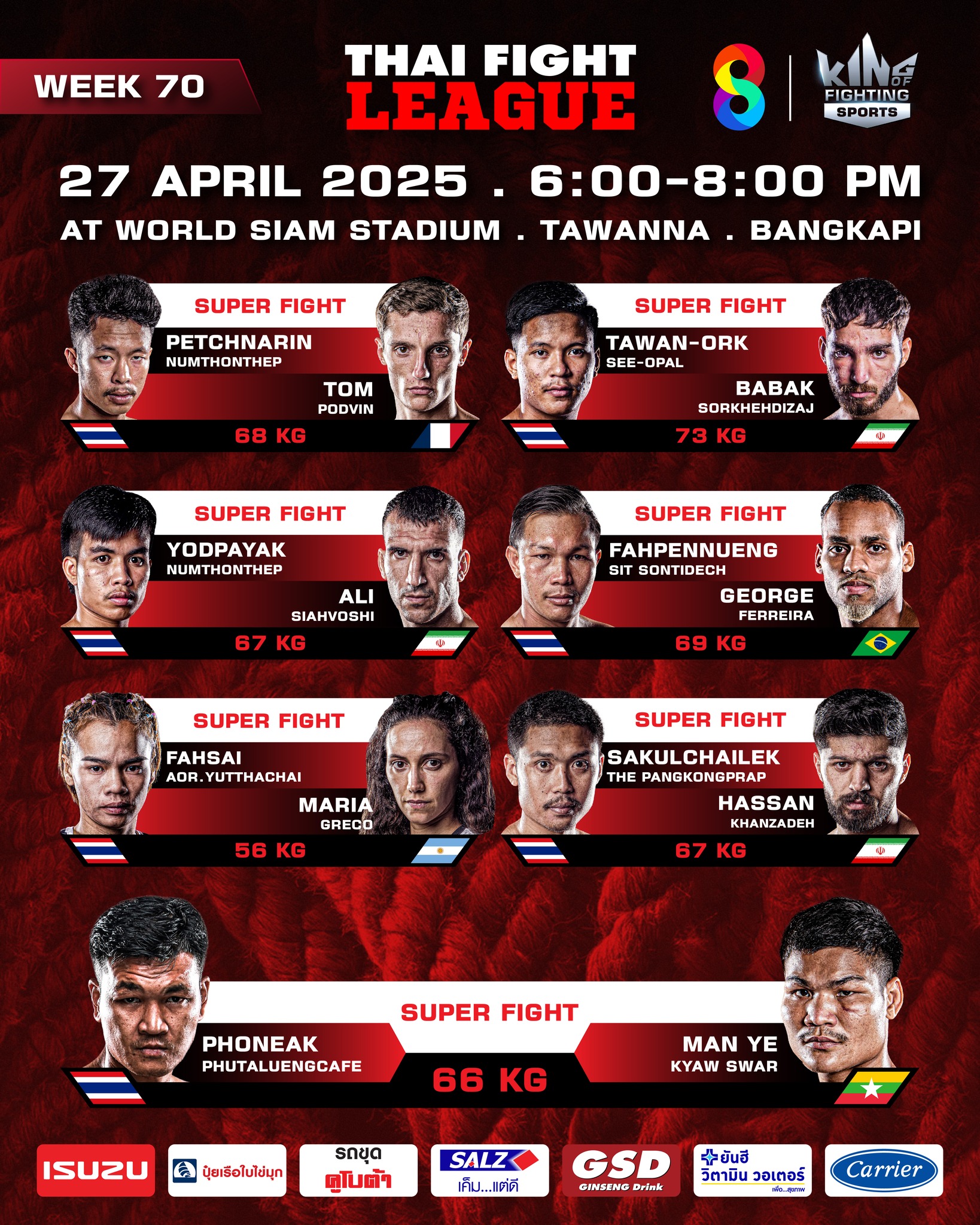 Thai Fight League 70 poster