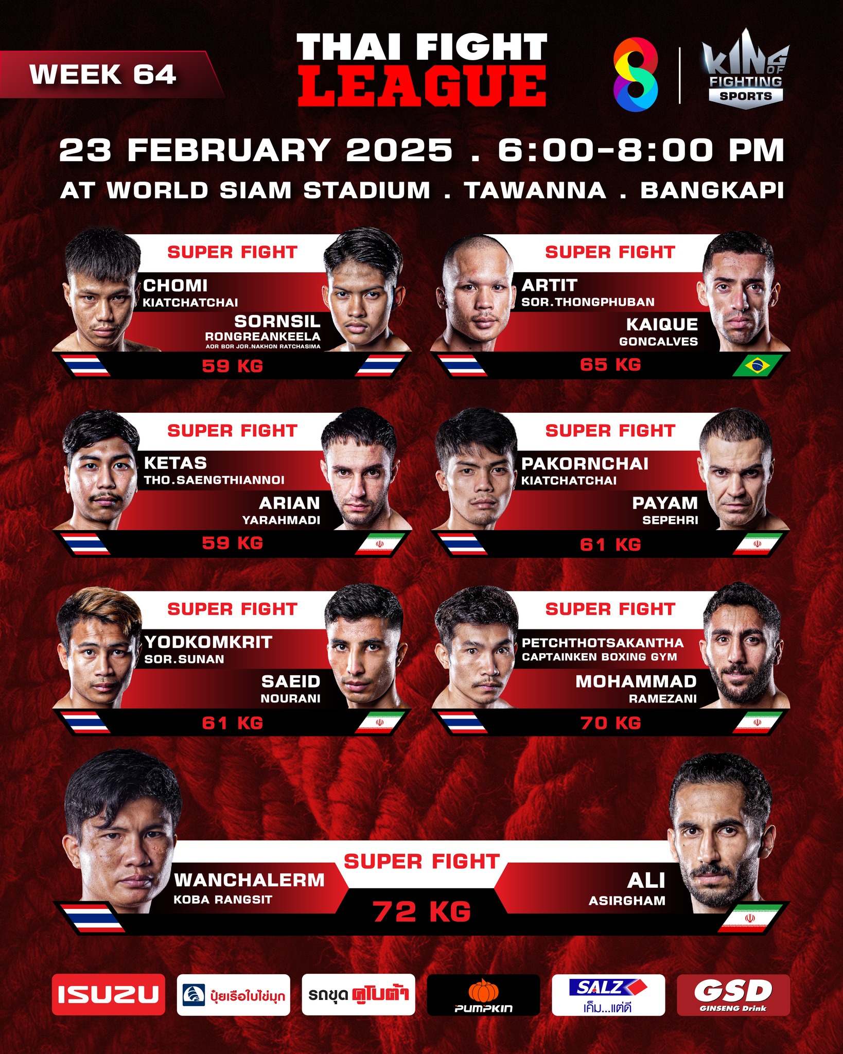 Thai Fight League 64 poster
