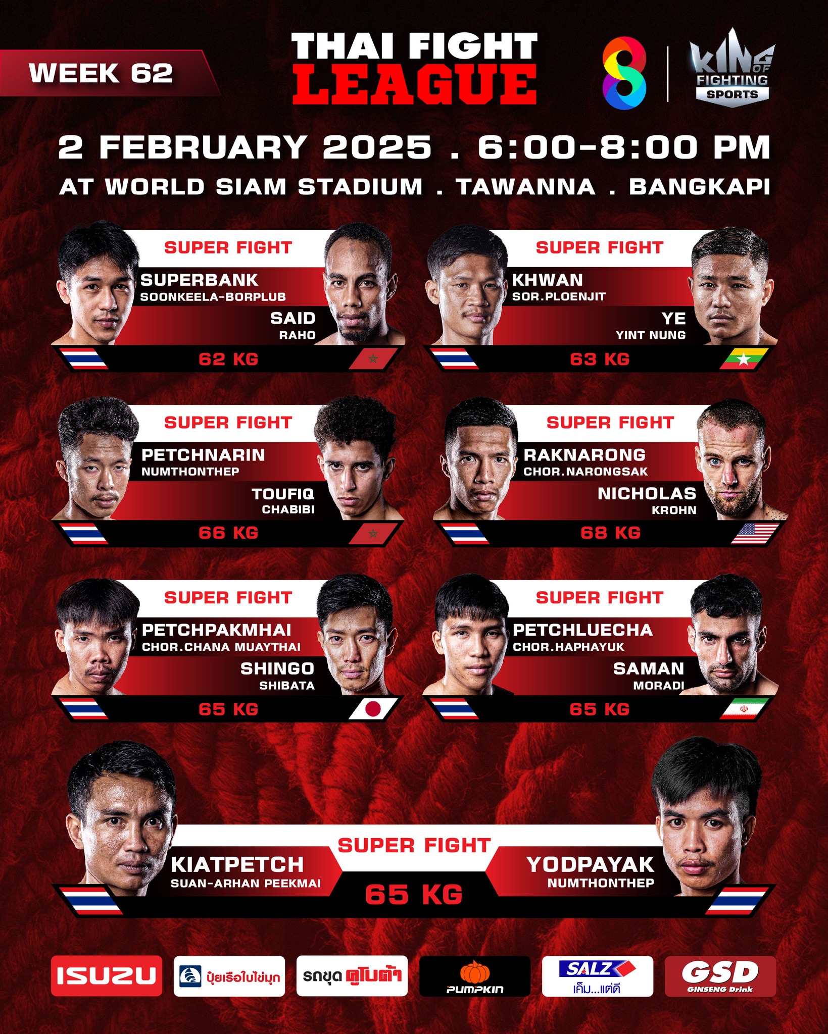 Thai Fight League 62 poster