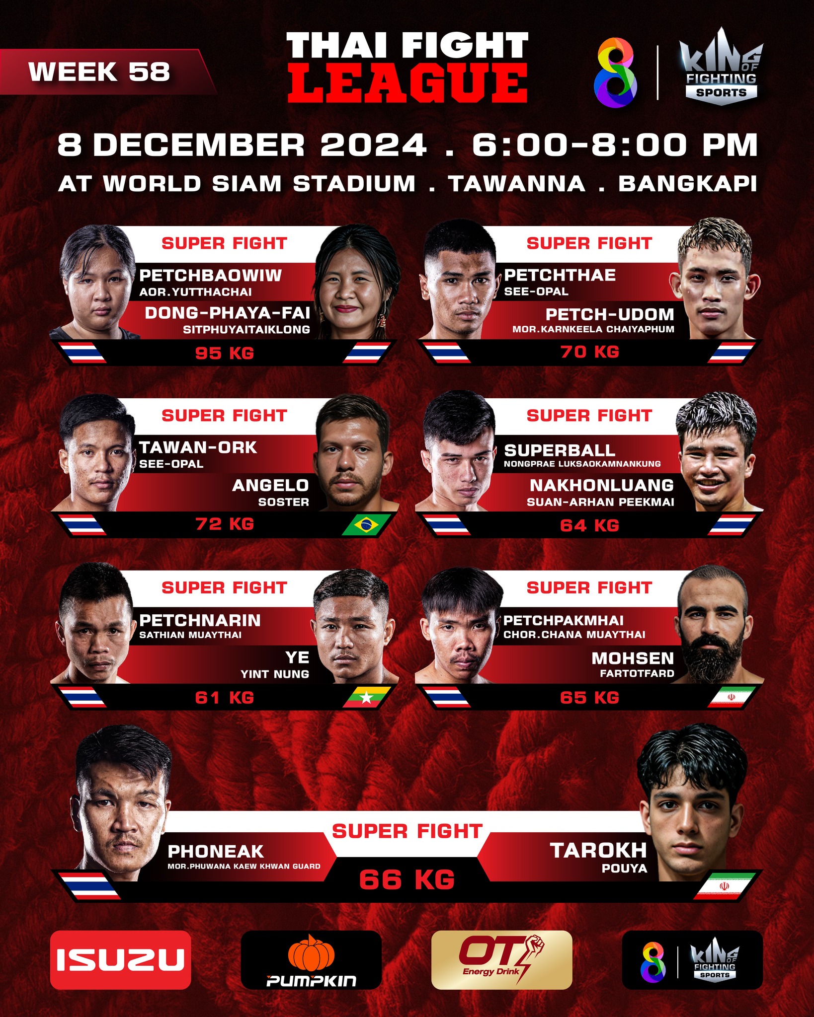 Thai Fight League 58 poster
