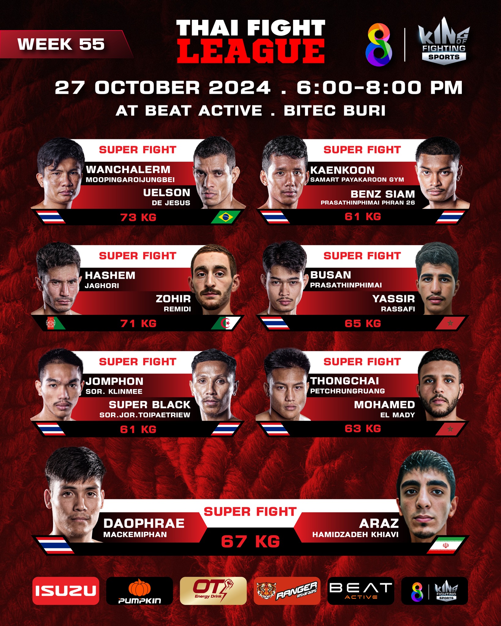 Thai Fight League 55 poster