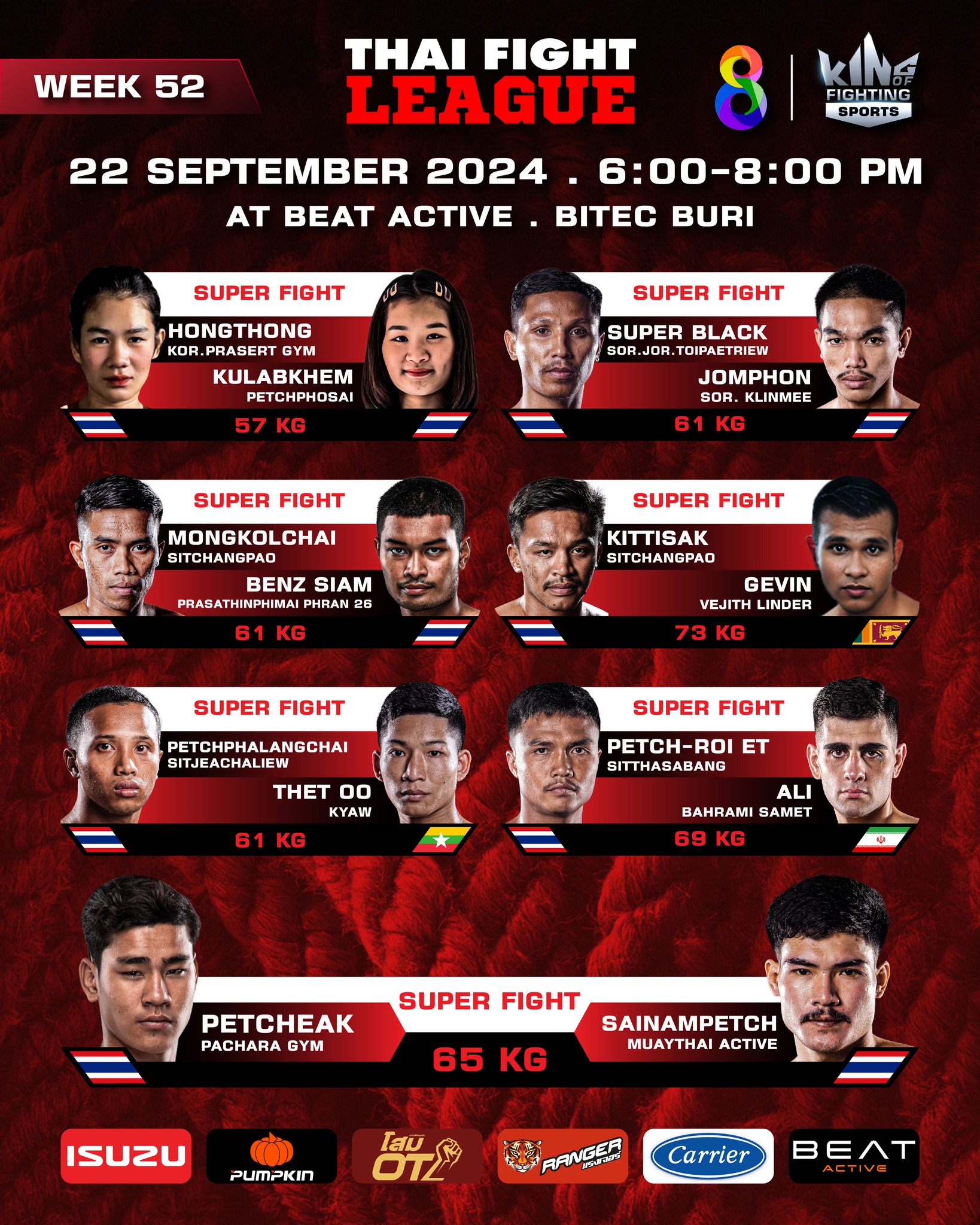 Thai Fight League 52 poster