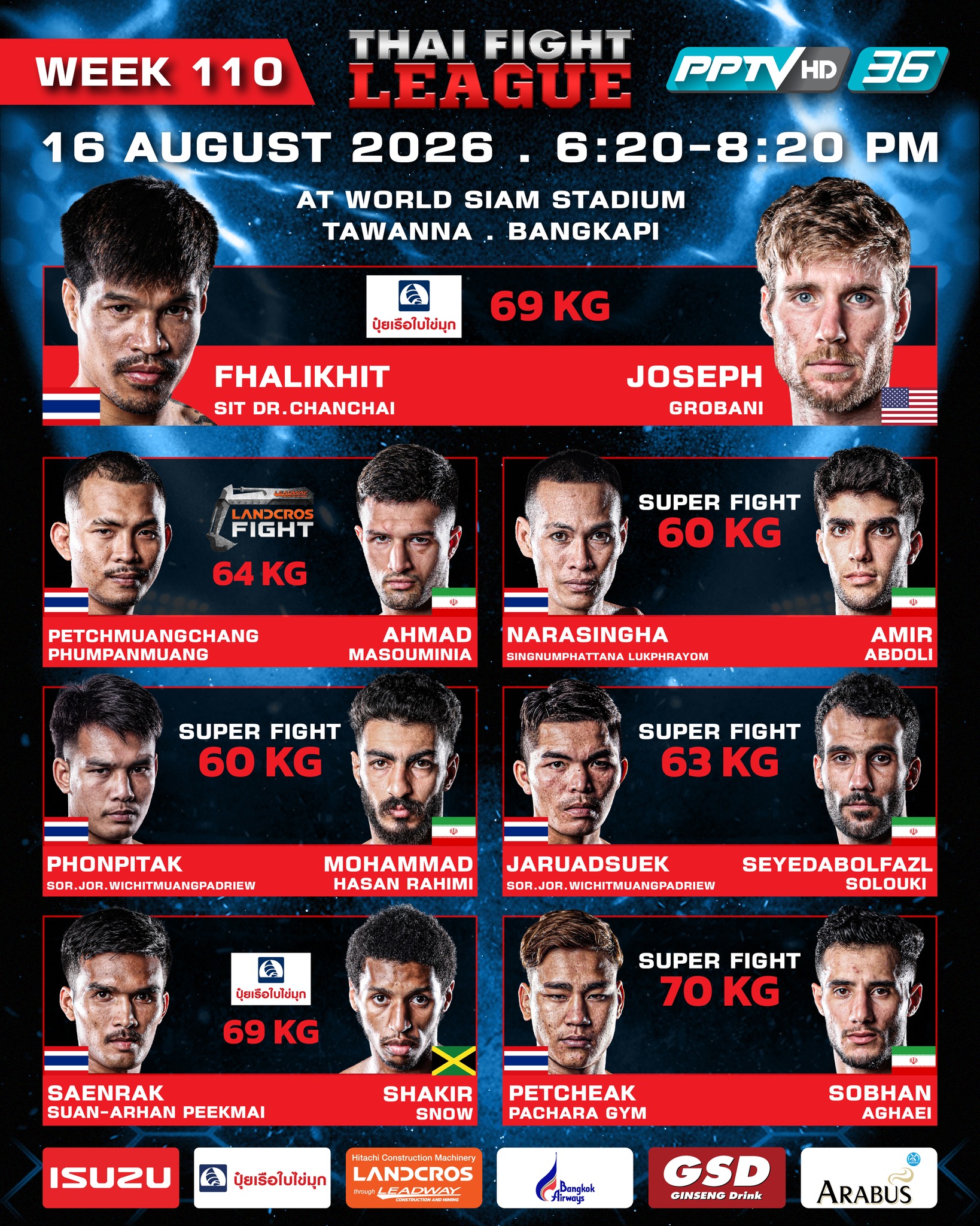 Thai Fight League 110 poster