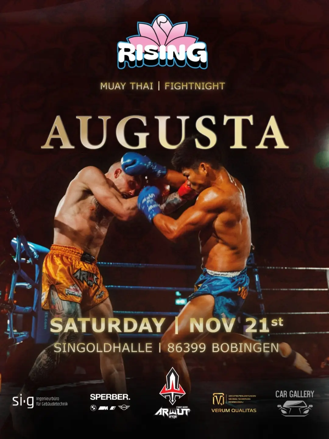Rising Muay Thai - Augusta poster