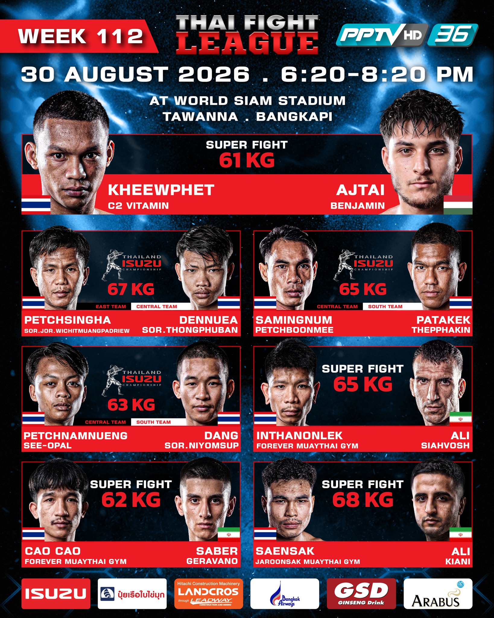 Thai Fight League 112 poster