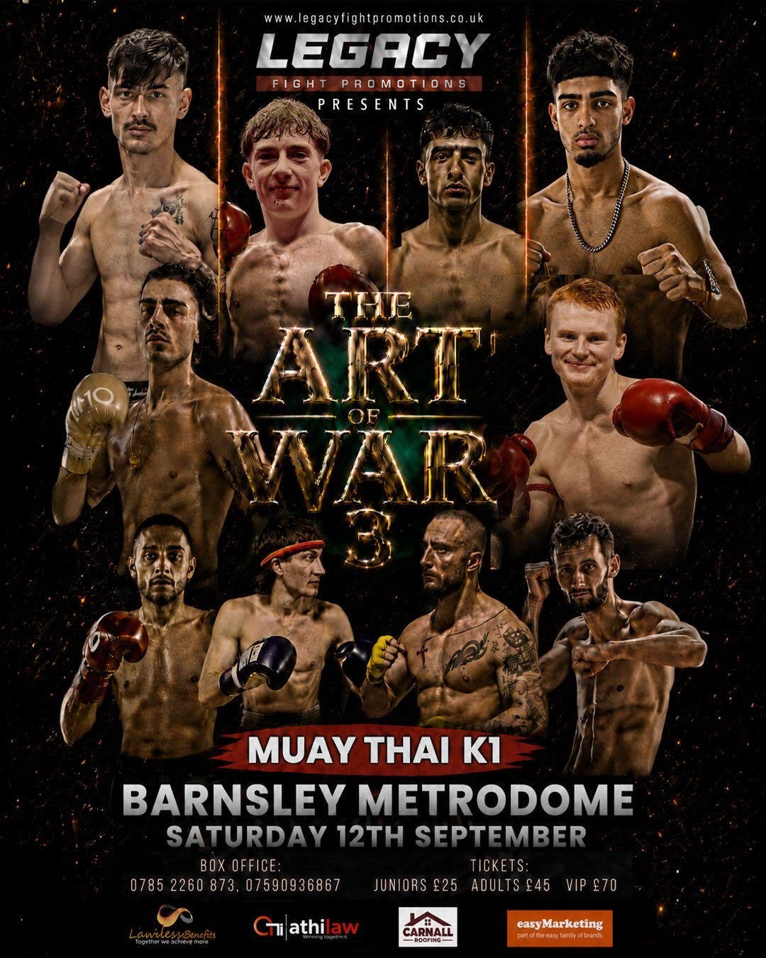 Legacy Fight Promotions - The Art of War 3 poster