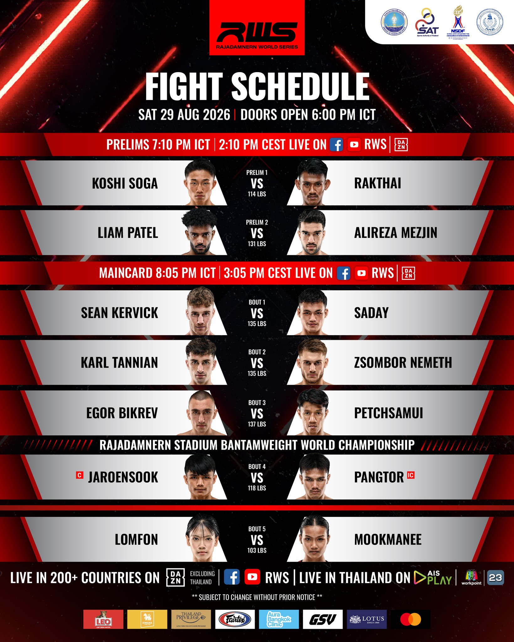 Rajadamnern World Series 209 poster
