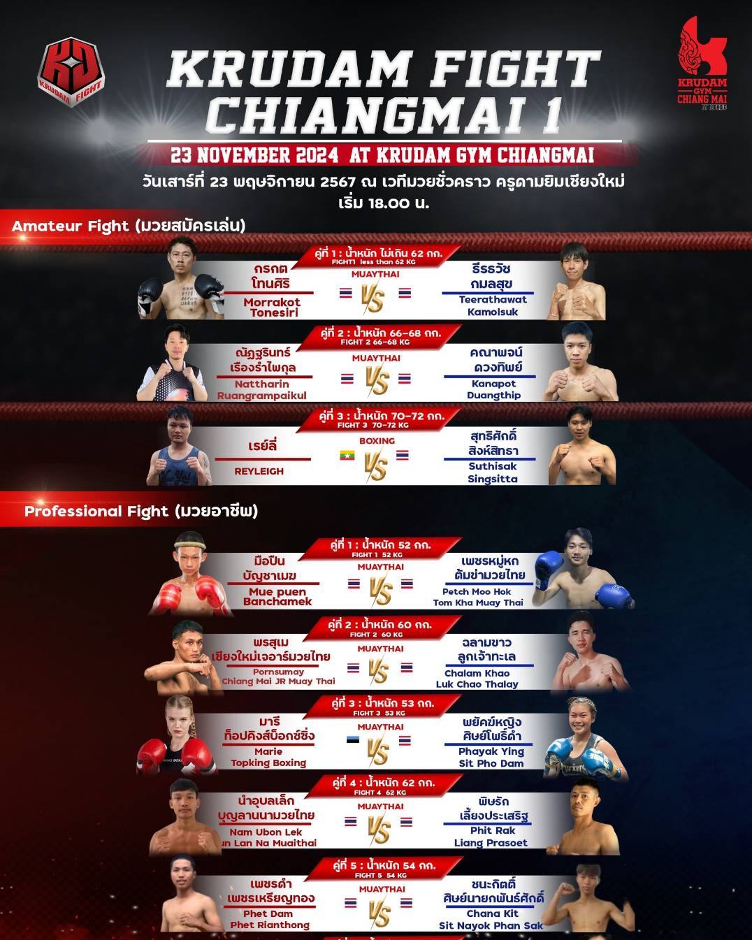 Krudam Fight Chiang Mai 1 poster