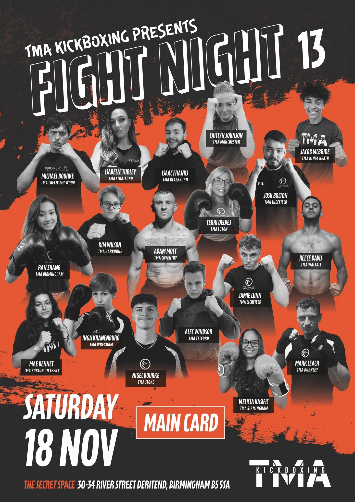 Temple Martial Arts Fight Night 13 poster