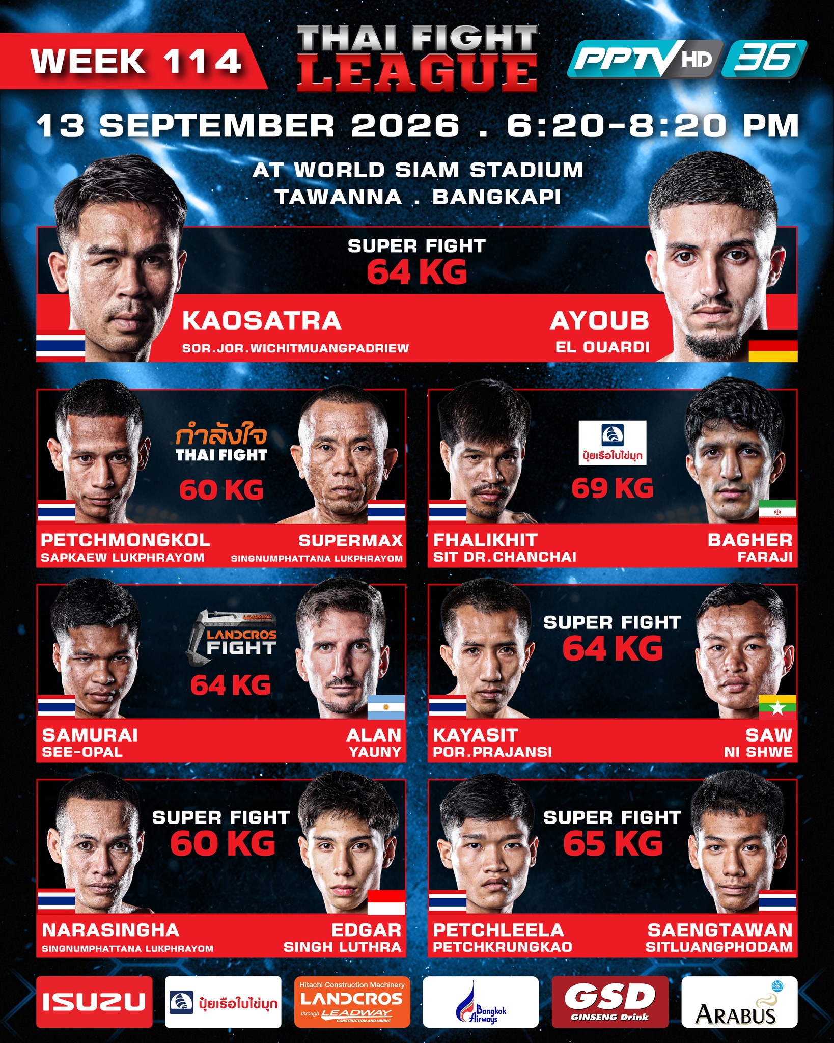 Thai Fight League 114 poster