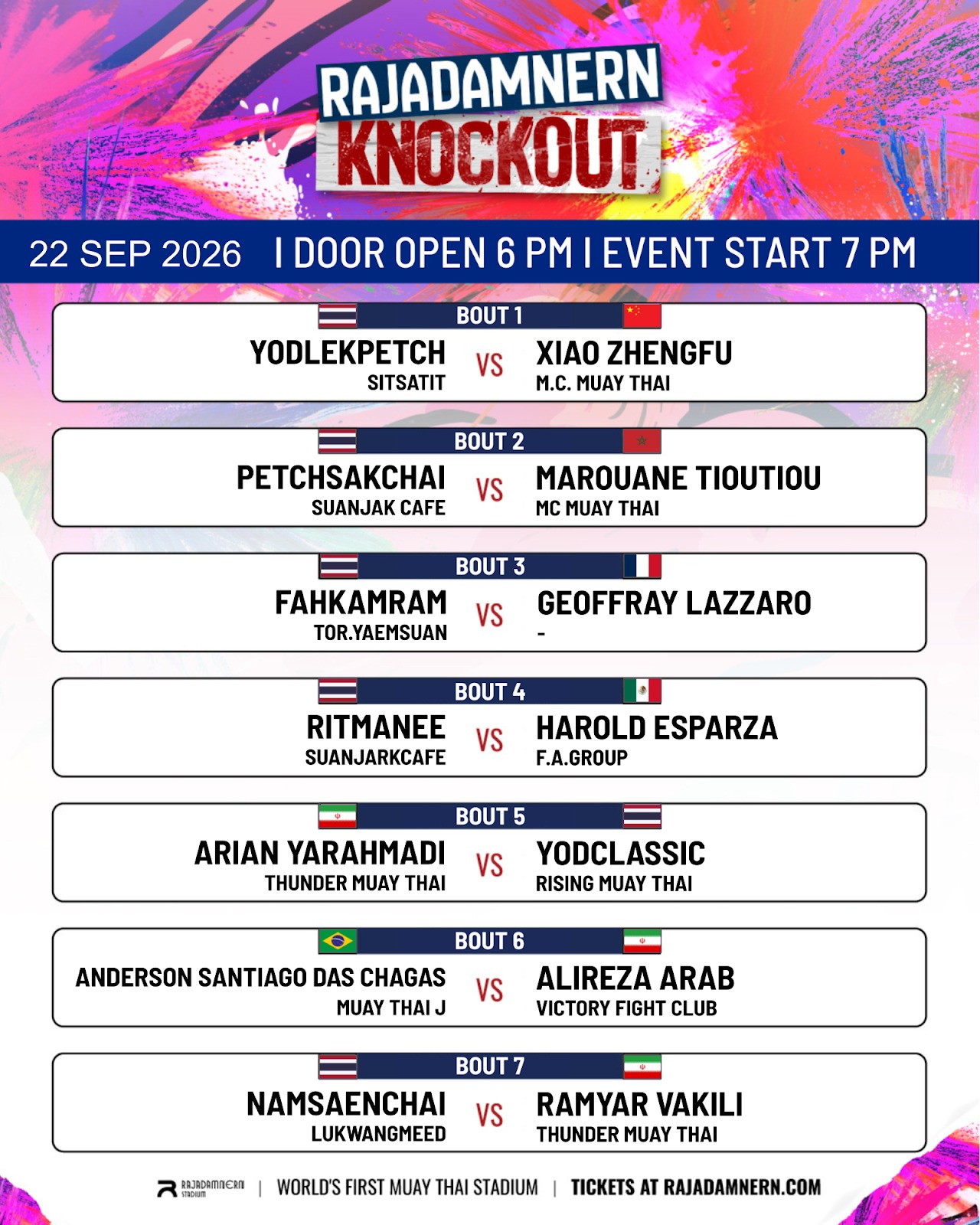 Rajadamnern Knockout (22.09.2026) poster