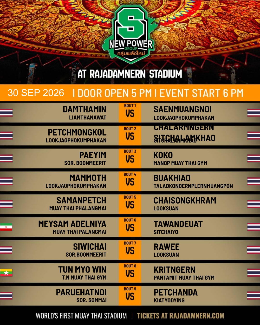 New Power Muay Thai (30.09.2026) poster