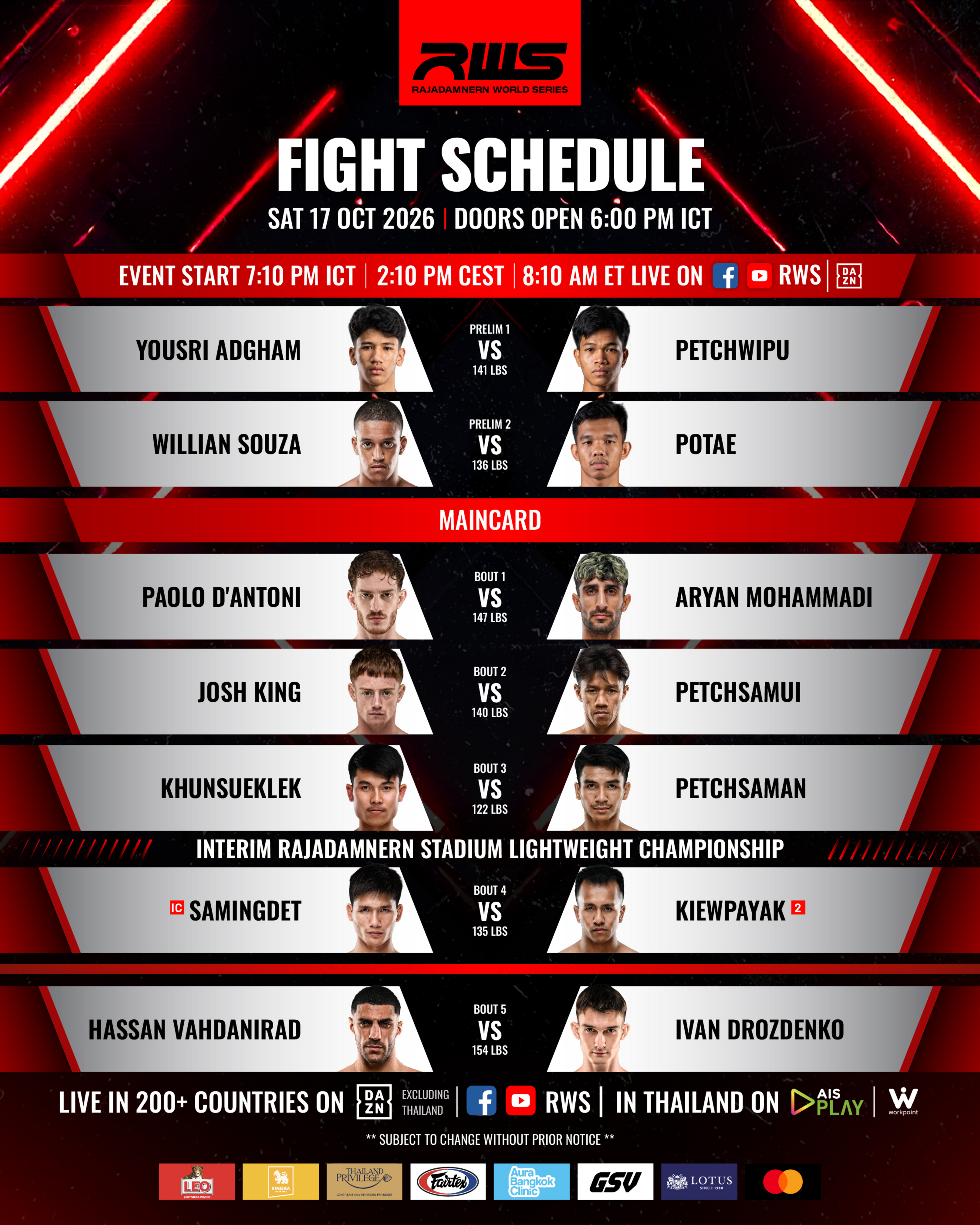 Rajadamnern World Series 217 poster