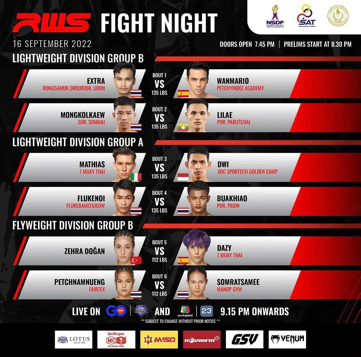 Rajadamnern World Series 9 poster