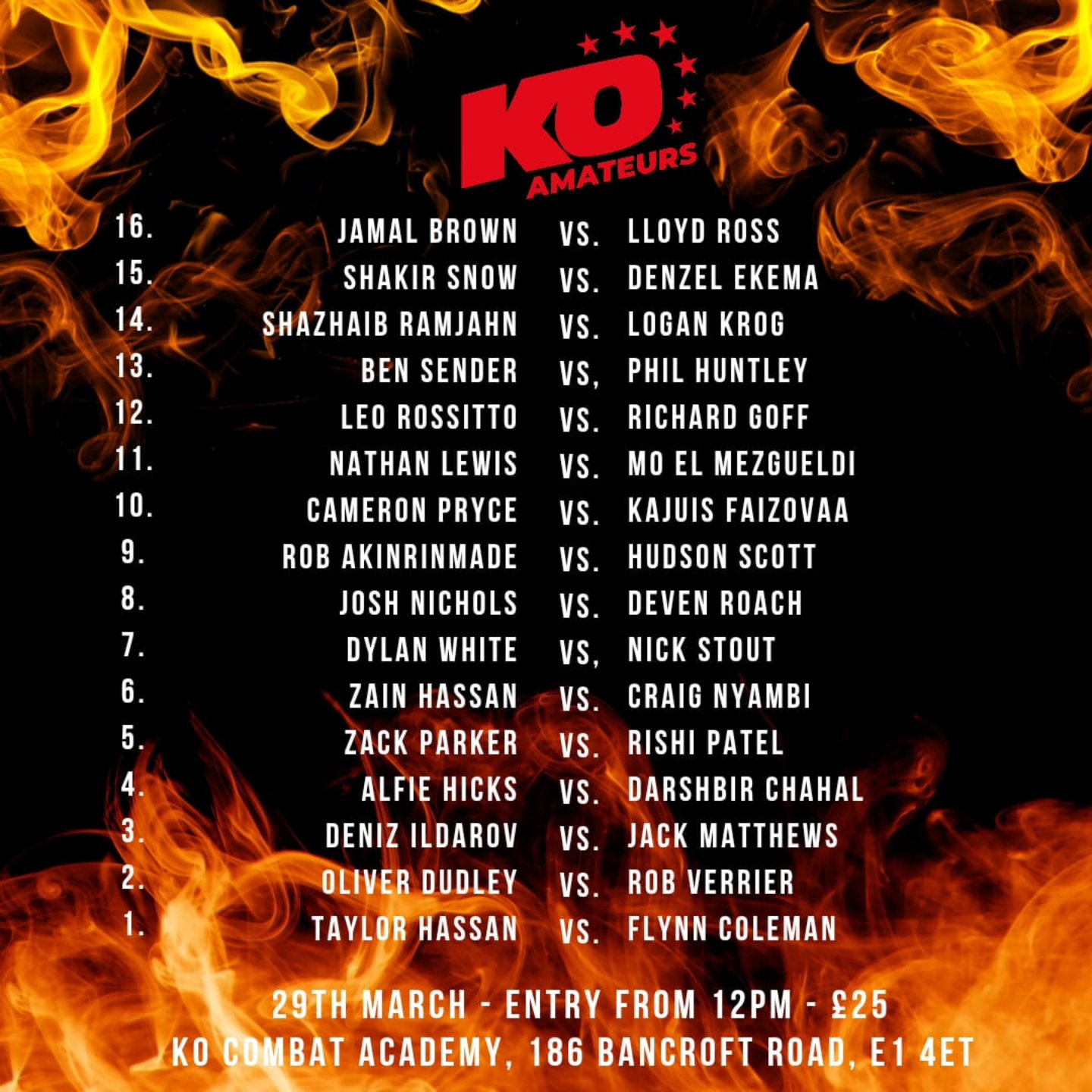 KO Amateurs (29.03.2025) poster
