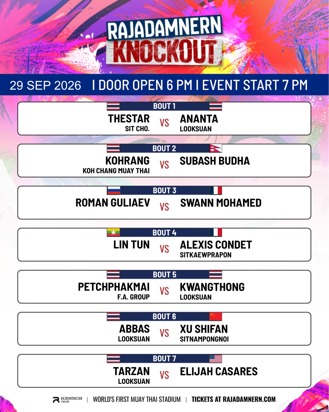 Rajadamnern Knockout (29.09.2026) poster