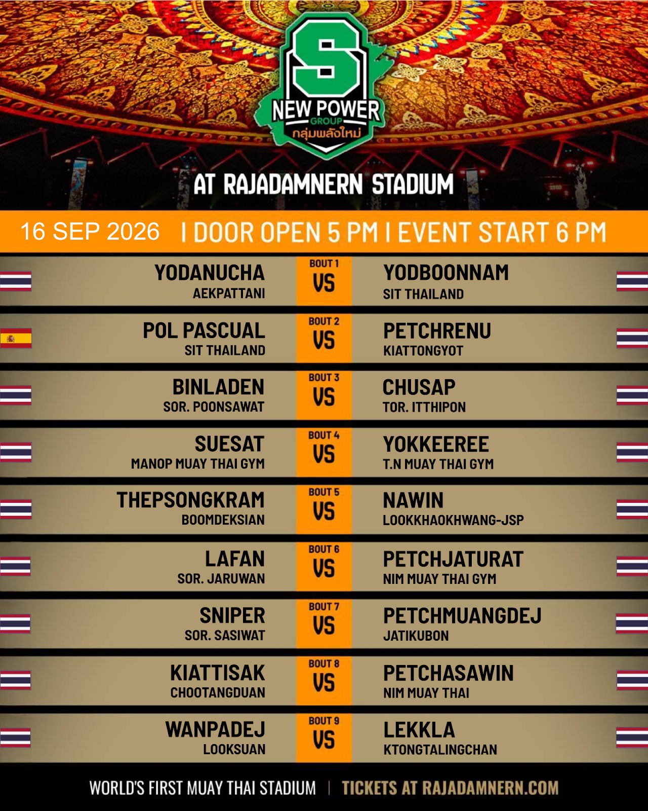 New Power Muay Thai (16.09.2026) poster