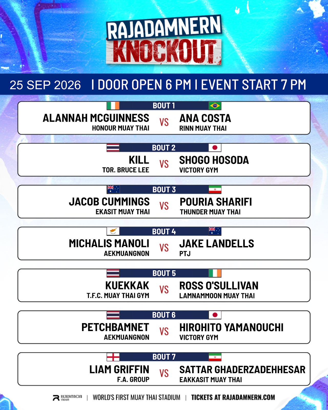 Rajadamnern Knockout (25.09.2026) poster