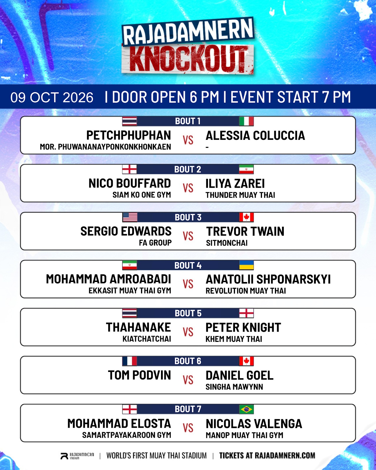 Rajadamnern Knockout (09.10.2026) poster