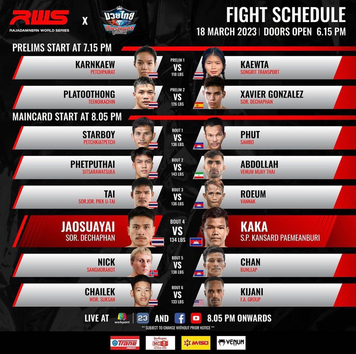 Rajadamnern World Series 29 poster