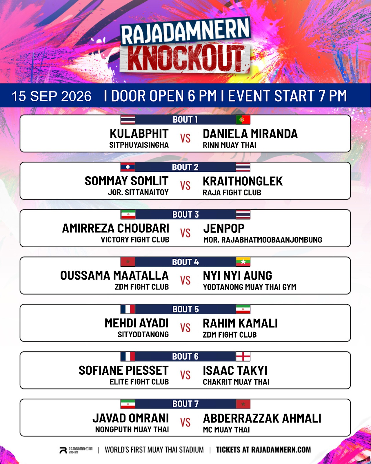 Rajadamnern Knockout (15.09.2026) poster
