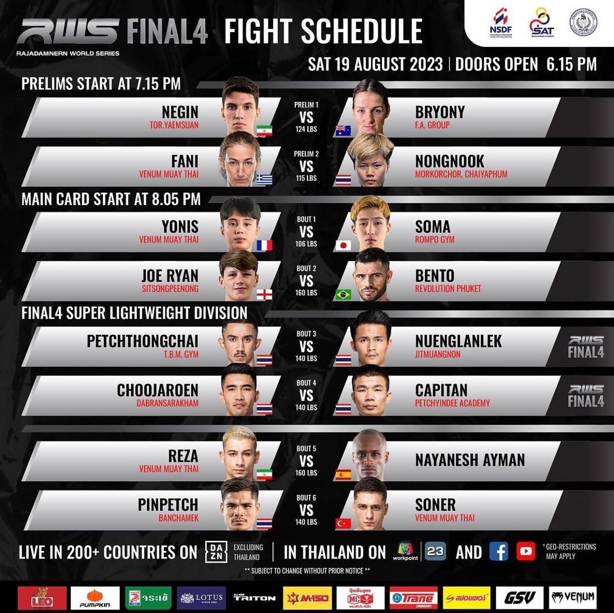 Rajadamnern World Series 50 poster