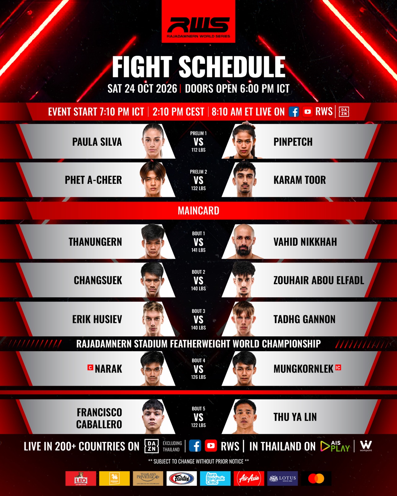 Rajadamnern World Series 218 poster