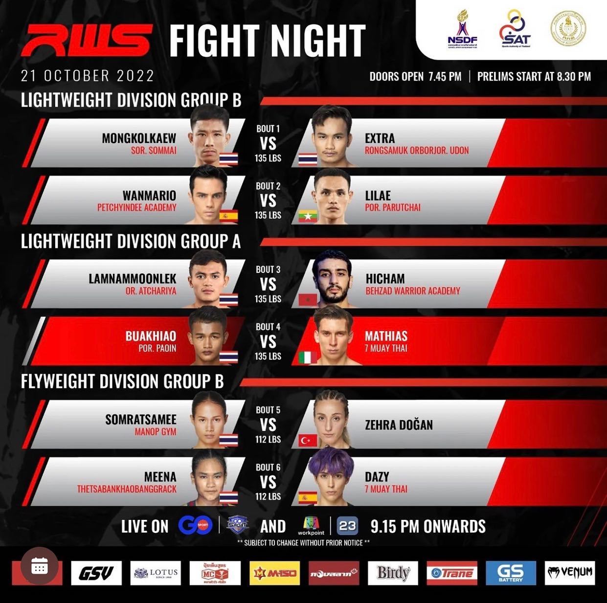 Rajadamnern World Series 14 poster