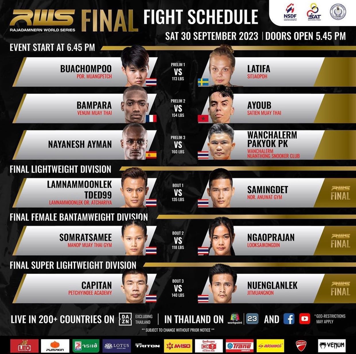 Rajadamnern World Series 56 poster