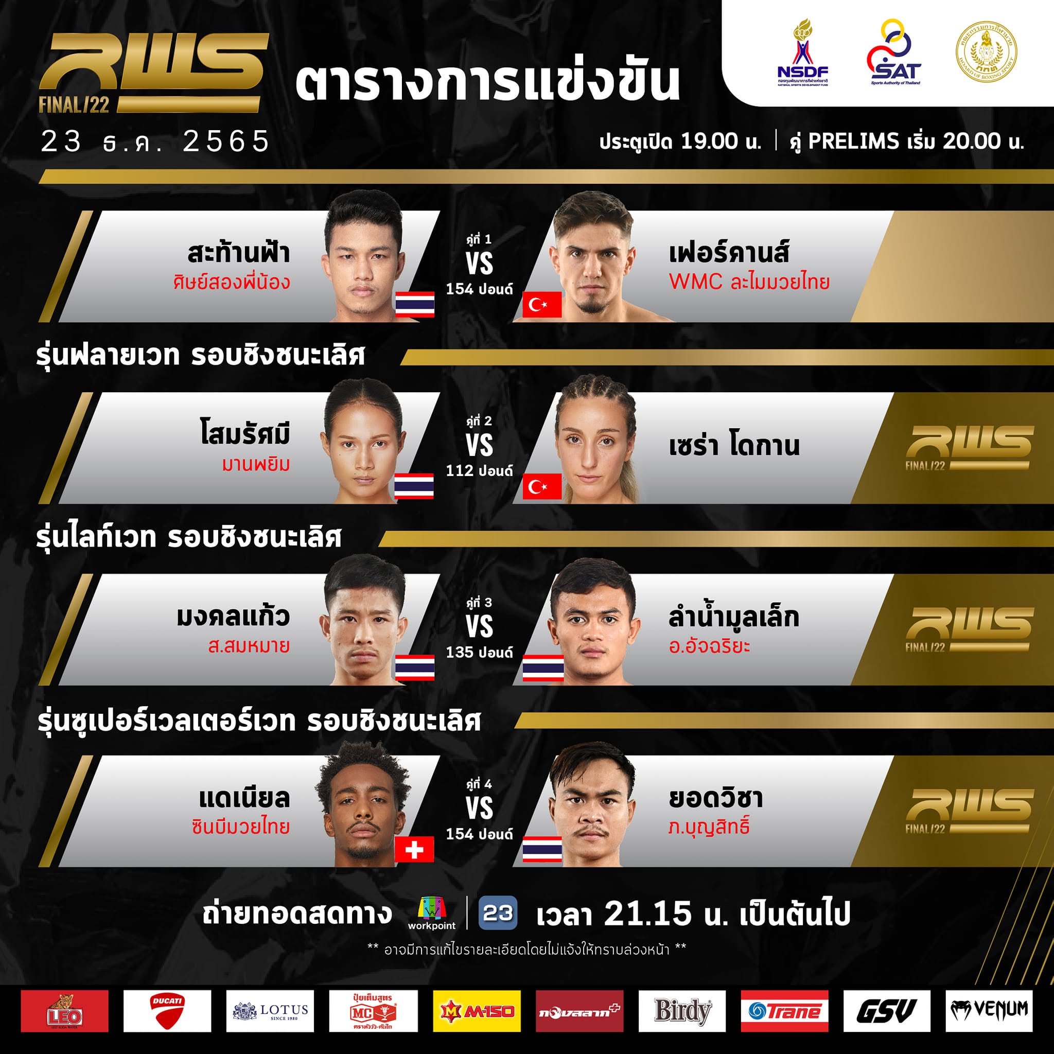 Rajadamnern World Series 23 poster