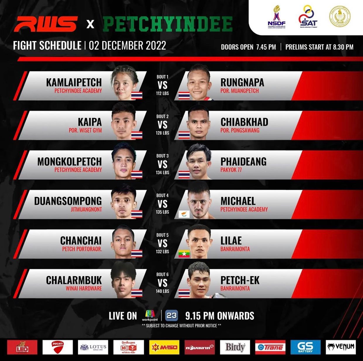 Rajadamnern World Series 20 poster