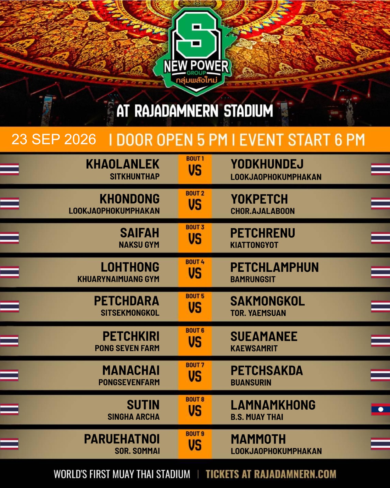 New Power Muay Thai (23.09.2026) poster